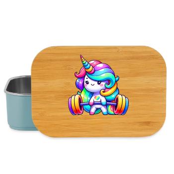 Unicorn Weightlifting Deadlift Fitness Gym - Lunch Box - Hellblau - Vorne
