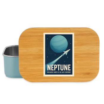 Neptun statt Erde | Retro Space Reise - Lunch Box - Hellblau - Vorne