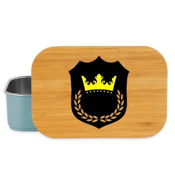 Crown Splendour Yellow Black - Lunch Box - light blue - Front