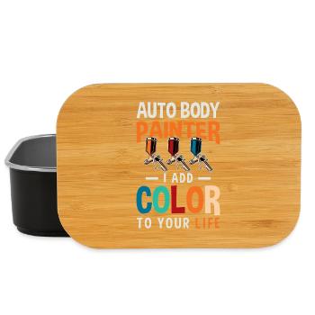 Peintre carrosserie d’auto ajoute de la couleur à la vie - Boîte à goûter - noir - Devant