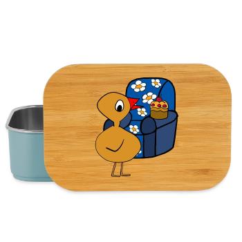 Poulet de fauteuil après le travail - Boîte à goûter - bleu pâle - Devant
