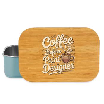 Designer d’estampes Café Graphiste Passionné de café - Boîte à goûter - bleu pâle - Devant