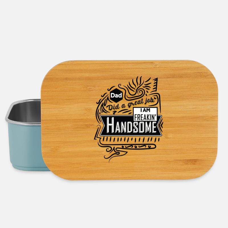 Papa Pride: Freakin' Handsome Saying - Lunch Box - light blue