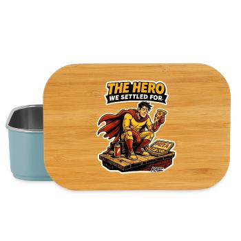 The Hero We Settled For Pizza - Lunch Box - light blue - Front