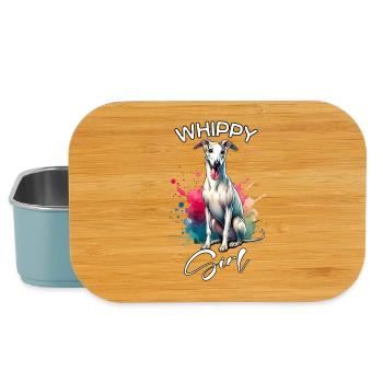 Whippet Mädchen Windhund - Lunch Box - Hellblau - Vorne