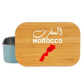 Morocco Graphic Funny Morocco Nation Flag Morocco - Boîte à goûter - bleu pâle - Devant