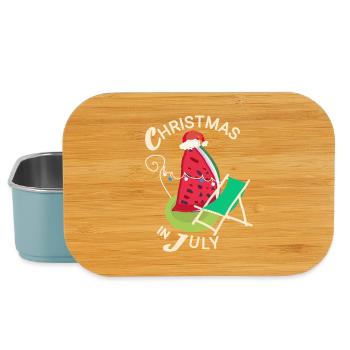 Christmas In July Party Watermelon Christmas  - Lunch Box - light blue - Front