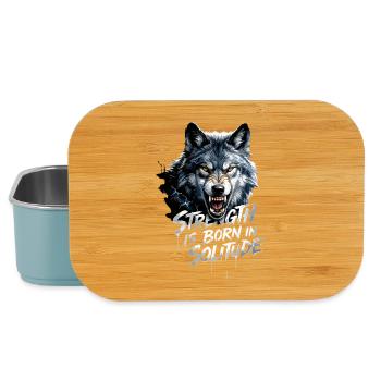 Wolf Strength is Born in Solitude - Lunch Box - light blue - Front