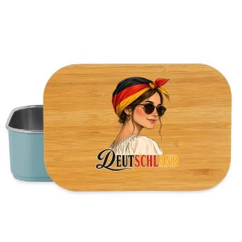 Deutschland Flaggen Stil - Lunch Box - Hellblau - Vorne