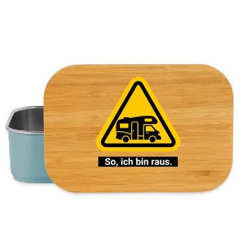 So, ich bin raus. Wohnmobil Freiheit - Lunch Box - Hellblau - Vorne