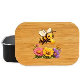 Biene Honig Imker Honigwabe Bienchen Insekt - Lunch Box - Schwarz - Vorne