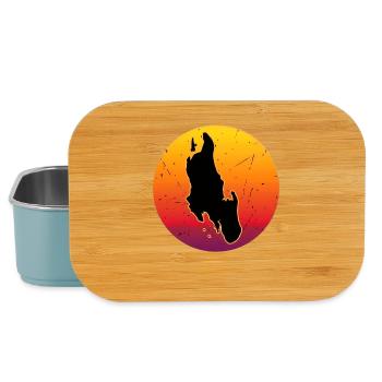Die Insel Zanzibar Tansania Retro Sunset Afrika - Lunch Box - Hellblau - Vorne