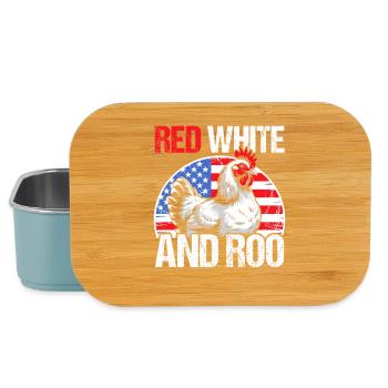 Patriotic Farmer Rooster Flock Poultry USA Pride C - Lunch Box - Hellblau - Vorne