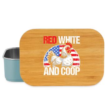 Patriotic Farmer Rooster Flock Poultry USA Pride C - Lunch Box - Hellblau - Vorne