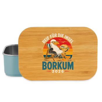 Borkum Insel Relax 2026 - Lunch Box - Hellblau - Vorne