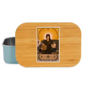Chauffeur de colis | Tarot de coursier de livraison - Boîte à goûter - bleu pâle - Devant