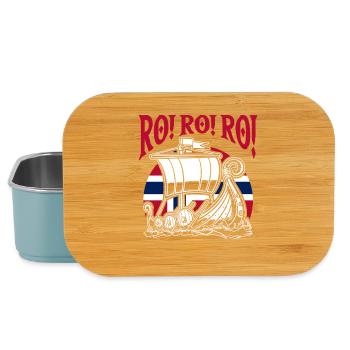 Norway Norge Fjords Scandinavian Ro Viking ship - Lunch Box - Hellblau - Vorne