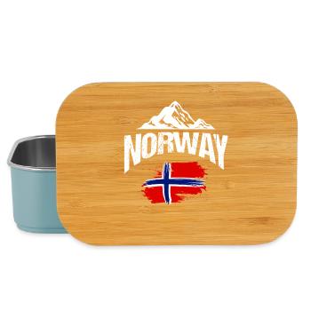 Norway Vacation Norge Fjords Travel Scandinavian - Lunch Box - light blue - Front
