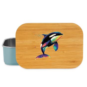 Orca Schwertwal Wal Killerwal Meerestiere Orcas - Lunch Box - Hellblau - Vorne
