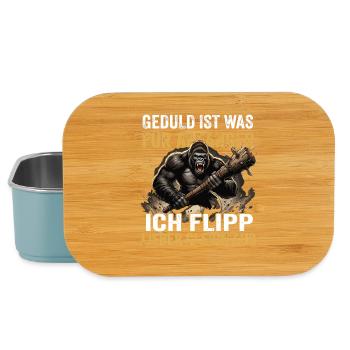 Geduld ist was fuer Anfaenger - Lunch Box - Hellblau - Vorne