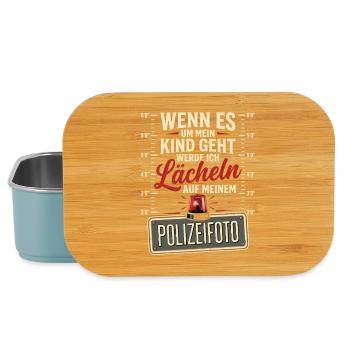Wenn es um Mein Kind geht Foto-Slogan der polizei - Lunch Box - Hellblau - Vorne