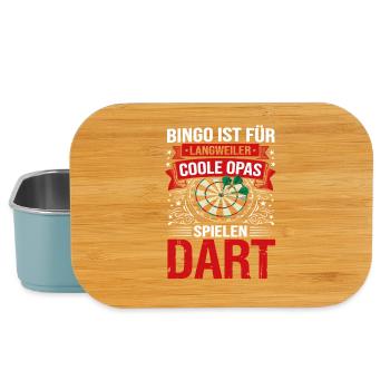 Bingo Ist Für Langweiler Coole Opas Spielen Dart - Lunch Box - Hellblau - Vorne