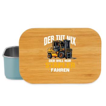  Der Tut Nix Der Will Nur Stapler Fahren - Lunch Box - Hellblau - Vorne