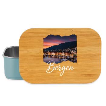 Bergen Harbour Evening - Lunch Box - light blue - Front