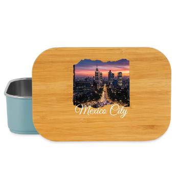 Mexico City Nacht Skyline - Lunch Box - Hellblau - Vorne