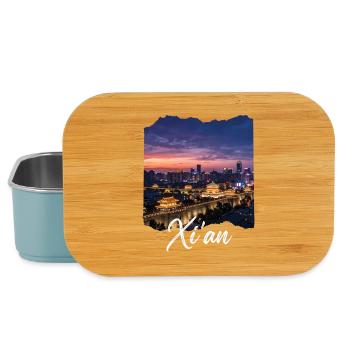 Xi'an Evening World at the City Wall - Lunch Box - light blue - Front