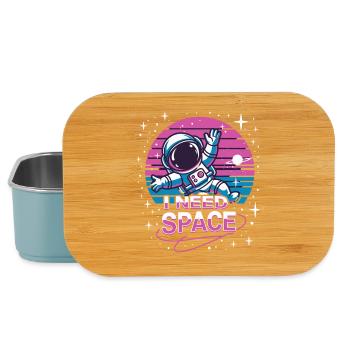 I Need Space Astronaut Design Universe - Lunch Box - light blue - Front