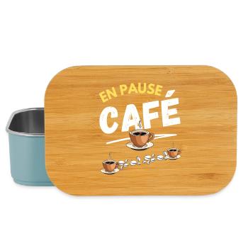 En Pause Café  - Boîte à goûter - bleu pâle - Devant