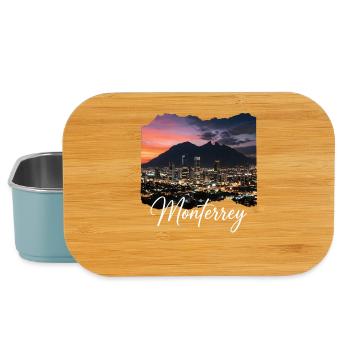 Monterrey Evening City Panorama - Lunch Box - light blue - Front
