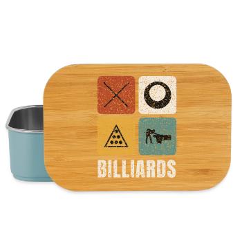 Billiards Vintage Panels - Lunch Box - light blue - Front