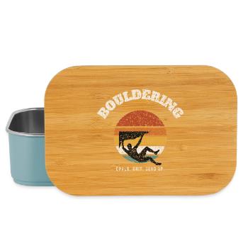 Bouldering Retro Sunset - Lunch Box - light blue - Front
