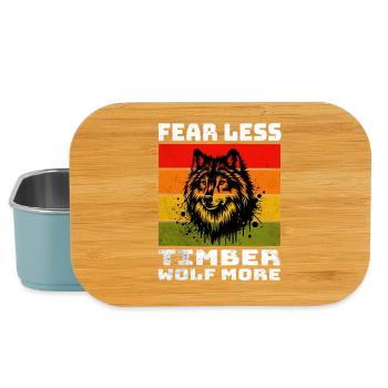 Timber Wolf Grey Wolf - Lunch Box - light blue - Front