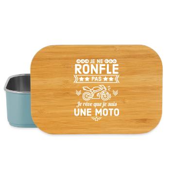 Humour moto motard 2 - Boîte à goûter - bleu pâle - Devant