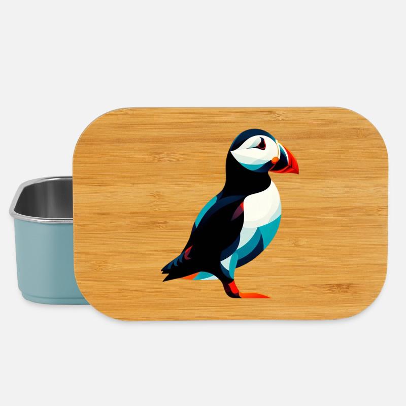 Papageitaucher - Lunch Box - Hellblau