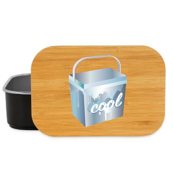 Glacière - design givré pour l’été et la fête - Boîte à goûter - noir - Devant