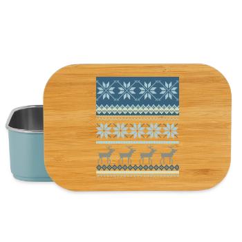 Scène hivernale étincelante - Boîte à goûter - bleu pâle - Devant