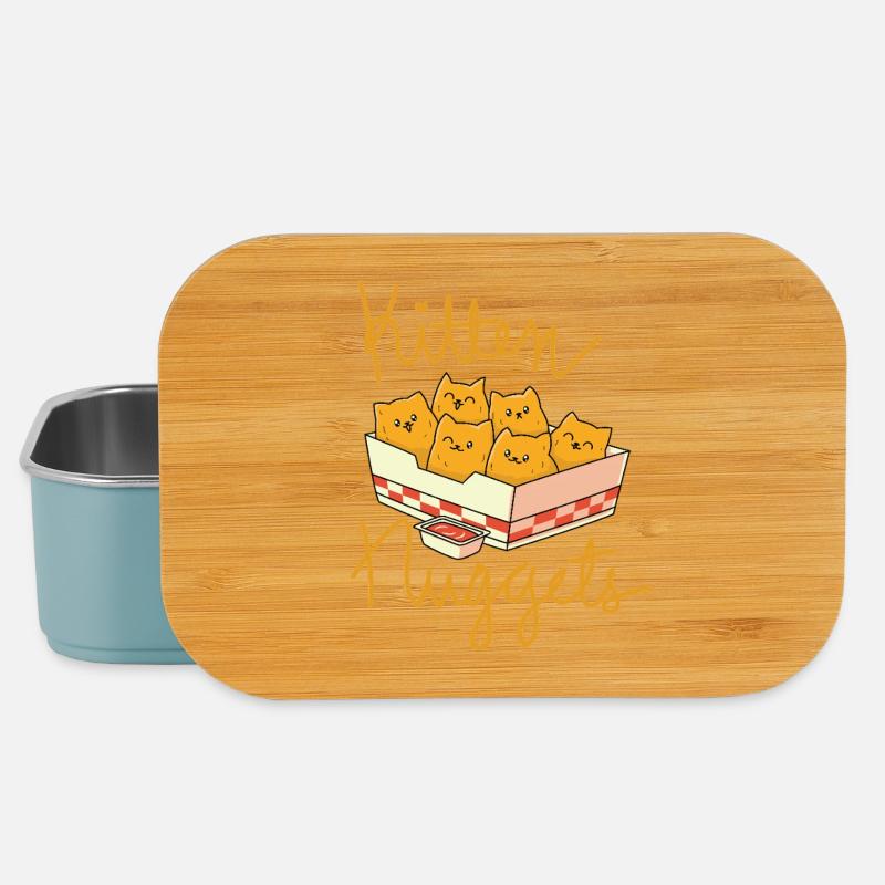 Kitten Nuggets Funny Cat - Lunch Box - light blue