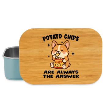 Chiot Cute Mangeur de Chips - Boîte à goûter - bleu pâle - Devant