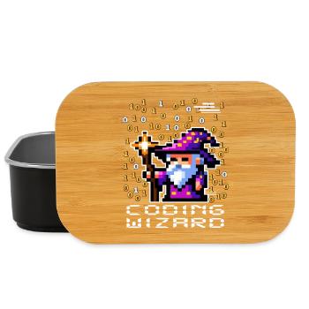 Zauberer-Pixel-Code - Lunch Box - Schwarz - Vorne
