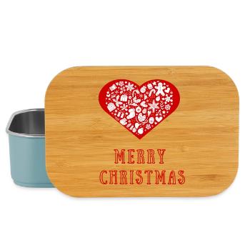 Coeur De Noël Icônes Motif - Boîte à goûter - bleu pâle - Devant
