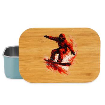 Snowboarden | Schnee | Snowboarder | Ski - Lunch Box - Hellblau - Vorne
