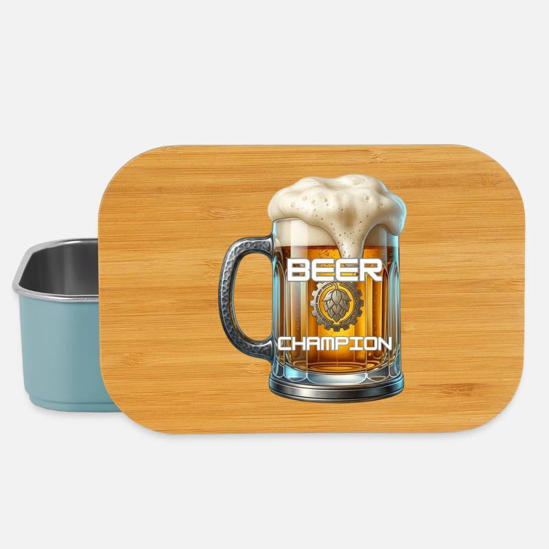 BEER CHAMPION – Beer mug for true masters - Lunch Box - light blue