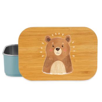 Kuschelbär mit freundlichem Blick - Lunch Box - Hellblau - Vorne