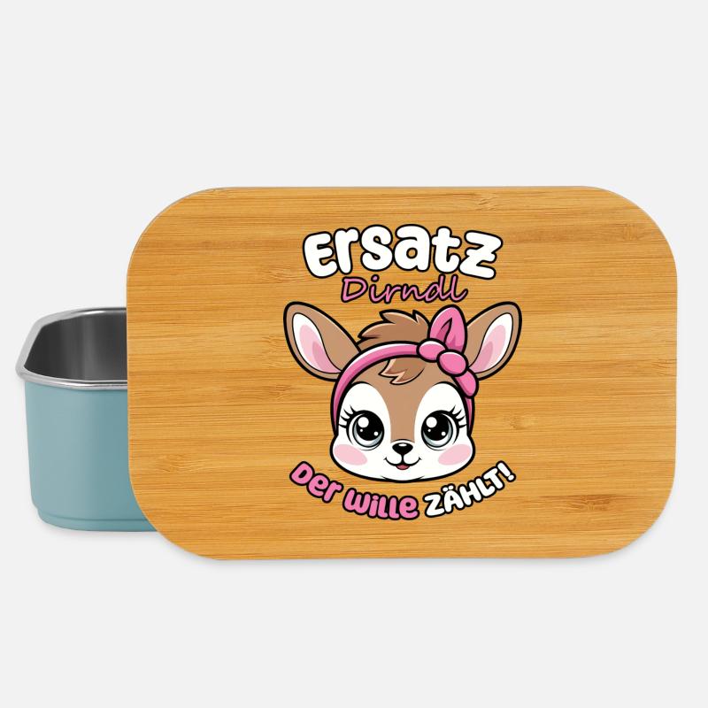 Kawaii Hirsch dit dirndl de remplacement, la volonté compte ! - Boîte à goûter - bleu pâle