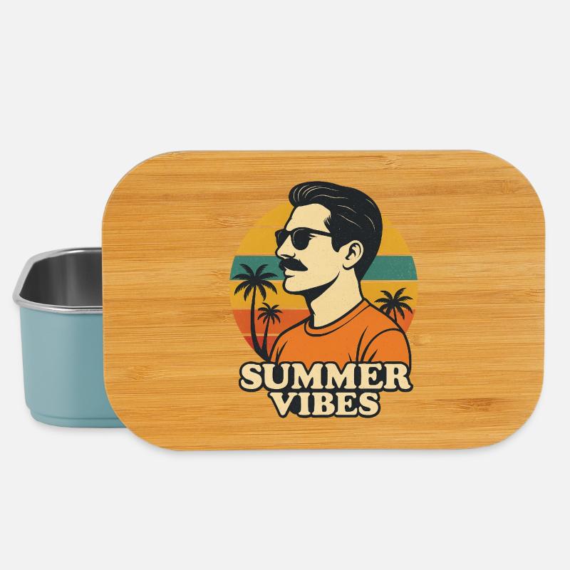 Sommer Vibes Retro Design - Lunch Box - Hellblau