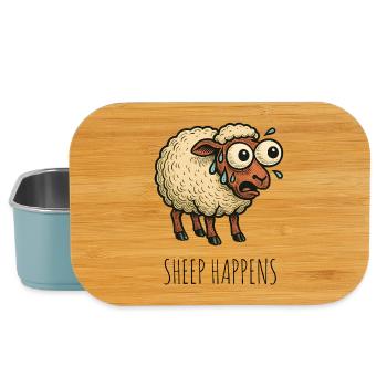 Les moutons arrivent, la merde arrive - Boîte à goûter - bleu pâle - Devant